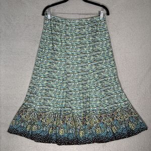 Pleat Pleat By Rafael Skirt Women Size M Earth Tones Boho Forest Fairy Retro Y2K